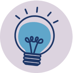 A bright lightbulb
